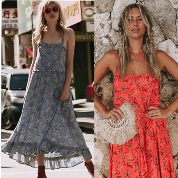 Wild Bloom Strappy Midi Dress Cream Spell Designs - Picture 12 of 16